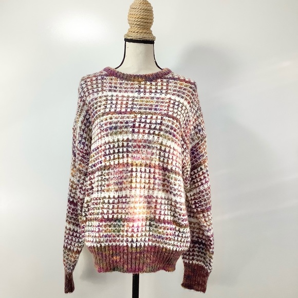 VINTAGE Rainbow Knit Unisex Sweater - Picture 3 of 16